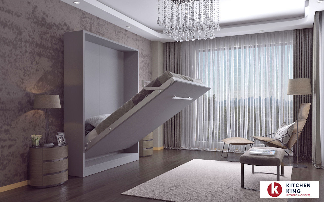 تصميم سرير داخل دولاب