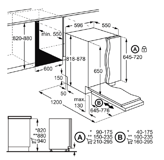 Electrolux ESL5205LO integrated dish washer Kitchen King